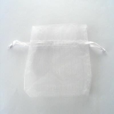 BUSTINA BIANCA 12,5x17CM ORGANZA C/LACCIO (1091991)