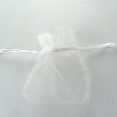 BUSTINA BIANCA 8,5x10CM ORGANZA C/LACCIO (1091984)