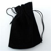 BUSTINA NERA 9x12CM VELLUTO CON LACCIO