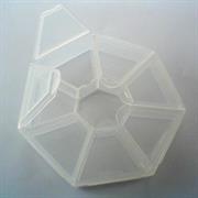 SCATOLA 7 SCOMPARTI TRASPARENTE DIAM.85MM PLASTICA (74417)