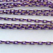 CATENA VENEZIANA VIOLA/ARGENTO 2x4MM IN OTTONE (v.a metro)