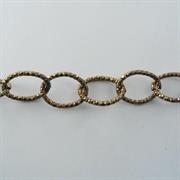 CATENA DIAMANTATA GALV.BRONZO 18x25MM OVALE IN ALLUMINIO(v.a metro)