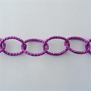 CATENA DIAMANTATA GALV.VIOLA 18x25MM OVALE IN ALLUMINIO(v.a metro)