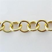 CATENA LUCIDA LISCIA 12MM GALV.ORO TONDO ALLUMINIO(v.a metro) 6174