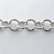 CATENA DIAMANTATA GALV.ARGENTO 12MM TONDO IN ALLUMINIO(v.a metro)200