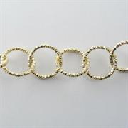 CATENA DIAMANTATA GALV.ORO 23MM TONDO IN ALLUMINIO(v.a metro)(202)