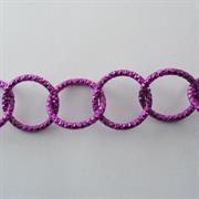 CATENA DIAMANTATA GALV.VIOLA 23MM TONDO IN ALLUMINIO(v.a metro)