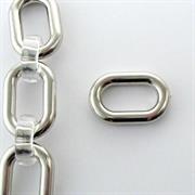 COMPONENTE OVALE 21x32MM ARGENTO PER CATENA IN RESINA