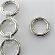 COMPONENTE TONDO 25MM ARGENTO PER CATENA IN RESINA