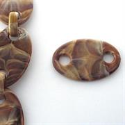 COMPONENTE OVALE PIENO 33x50MM CORNO PER CATENA IN RESINA