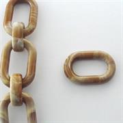 COMPONENTE OVALE 21x32MM CORNO PER CATENA IN RESINA
