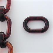 COMPONENTE OVALE 21x32MM TARTARUGA PER CATENA IN RESINA