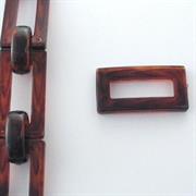 COMPONENTE RETTANGOLO 18x34MM TARTARUGA PER CATENA IN RESINA