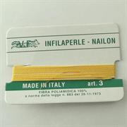 INFILAPERLE MIS.3 GIALLO SOLE BOB. DA 2MTx0,5MM CIRCA AGO RAME(3-113