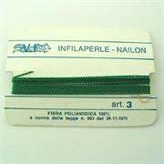 INFILAPERLE MIS.3 VERDE SMERALDO BOB. 2MTx0,5MM CIRCA AGO RAME(3-320