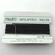 INFILAPERLE MIS.9 NERO BOBINA DA 1MT.x1MM CIRCA AGO RAME (9)
