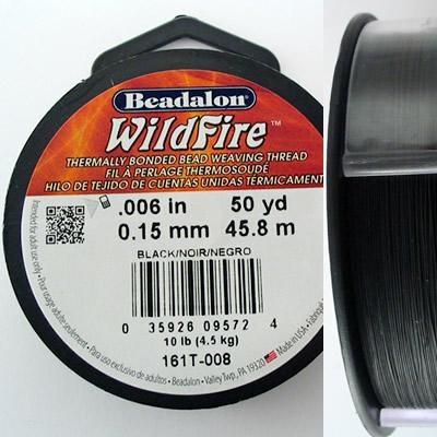 CAVO WILD FIRE NERO 0,20MM BOBINA 45MT.BEADALON (88648)