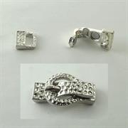 CH.FIBBIA MARTELLATA CALAMITA 18x30(INT.06)MM GALV.ARGENTO NICHEL F.