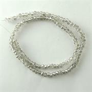 CRISTALLI 2x3,5MM GRIGIO CHIARO FACCETTATO CINA IN FILO (120 pz.CIRC