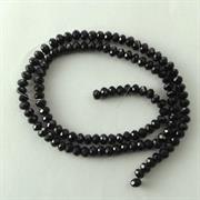 CRISTALLI 3x4MM NERI SFACCETTATI CINA IN FILO (120 pz.CIRCA)