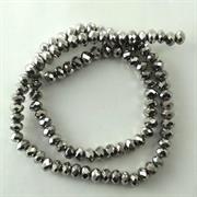 CRISTALLI 5x6MM SILVER SFACCETTATI CINA IN FILO (100 pz.CIRCA)