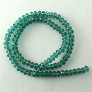 CRISTALLI 5x6MM SMERALDO SFACCETTATI CINA IN FILO (100 pz.CIRCA)