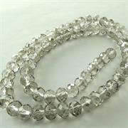 CRISTALLI 6x8MM GRIGIO CHIARO FACCETTATI CINA IN FILO (70 PZ CIRCA)