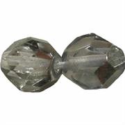 MEZZO CRISTALLO BOEMIA 6MM CRIST.METALL. ARGENTO