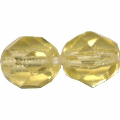 MEZZO CRISTALLO BOEMIA 10MM GIALLO  CHIARO