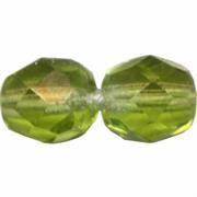 MEZZO CRISTALLO BOEMIA 12MM VERDE MARCIO