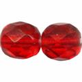 MEZZO CRISTALLO BOEMIA 12MM ROSSO