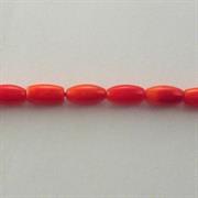 OVALE 4x8MM CORALLO BAMBOO ROSSO filo da 40cm(50pz.circa)