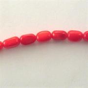 RETTANGOLO 4x4x6MM CORALLO BAMBOO ROSSO filo da 40cm(60pz.circa)