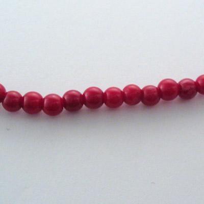 TONDO 4MM CORALLO BAMBOO ROSSO filo da 40cm(100pz.circa)