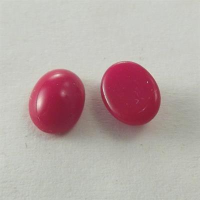 CABOCHON OVALE 6x8MM COL.6 ROSSO