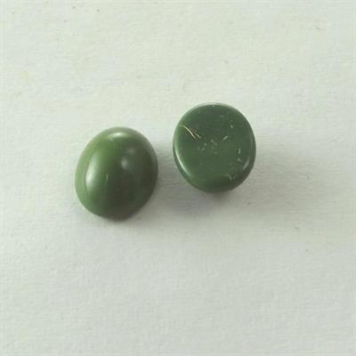 CABOCHON OVALE 6x8MM COL.C VERDE OLIVA
