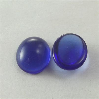 CABOCHON OVALE 12X10MM COL.79 BLU SCURO TRASPARENTE