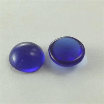 CABOCHON TONDO 12MM COL.79 BLU SCURO TRASPARENTE