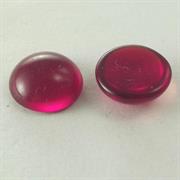 CABOCHON TONDO 12MM COL.44 ROSSO TRASPARENTE