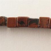 CUBO P. DURA 4X4MM OSSIDIANA MARRONE (filo da 40cm)