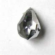 GOCCIA FACC.CRISTALLO 10X6MM CRISTALLO E ARGENTO