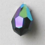 GOCCIA FACC.CRISTALLO 10X6MM JET-NERO AB