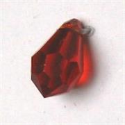 GOCCIA FACC.CRISTALLO 10X6MM ROSSO LT SIAM