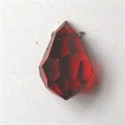 GOCCIA FACC.CRISTALLO 10X6MM ROSSO SIAM