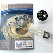 KIT PER ANELLO SO SQUARE CON MIYUKI E SWAROVSKI