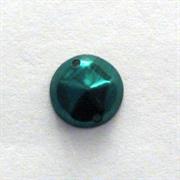 MOT.PAILL.N.11 CABOCHON FACC.8MM VERDE SCURO MET.