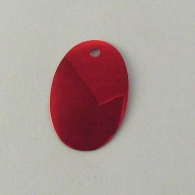 MOT.PAILL.N.69 OVALE 12x18MM ROSSO MET.