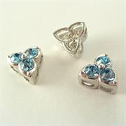 TRIANGOLO 12MM CON STRASS SWAROVSKI AQUAMARINE