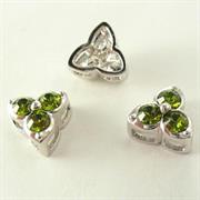 TRIANGOLO 12MM CON STRASS SWAROVSKI OLIVINE