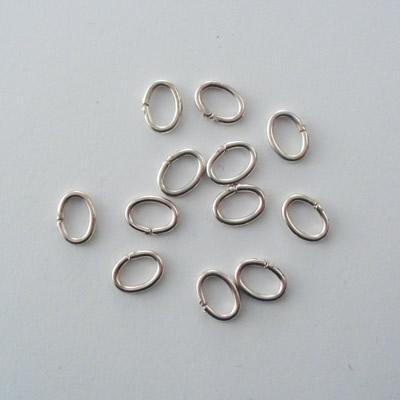 ANELLINO OVALE INT.5x3MM EST.7x5MM GALV.ARGENTO NICHEL FREE (FF105)